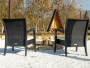Комплект садовый RATTAN Ola Dom 2 кресла + диван + столик квадратный, антрацит